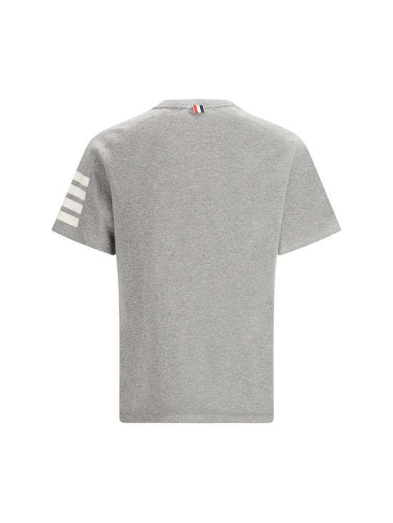 26FW 톰브라운 코튼 4바 숏 슬리브 티 MJS246A07323 GRAY - THOM BROWNE