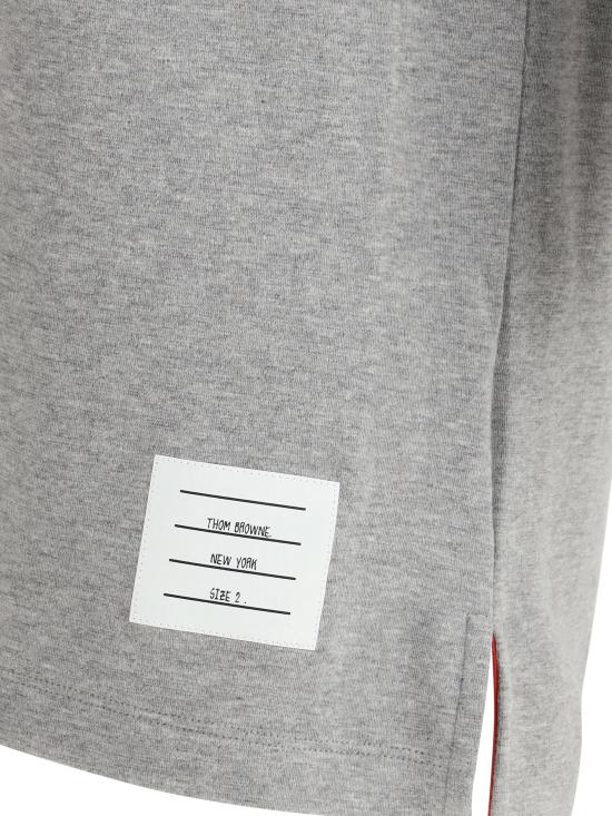 26FW 톰브라운 코튼 4바 숏 슬리브 티 MJS246A07323 GRAY - THOM BROWNE