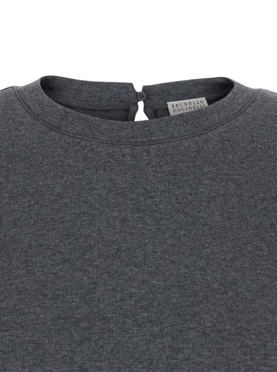 26SS 브루넬로 쿠치넬리 코튼 티셔츠 M0TC8BJ310 GRAY - BRUNELLO CUCINELLI