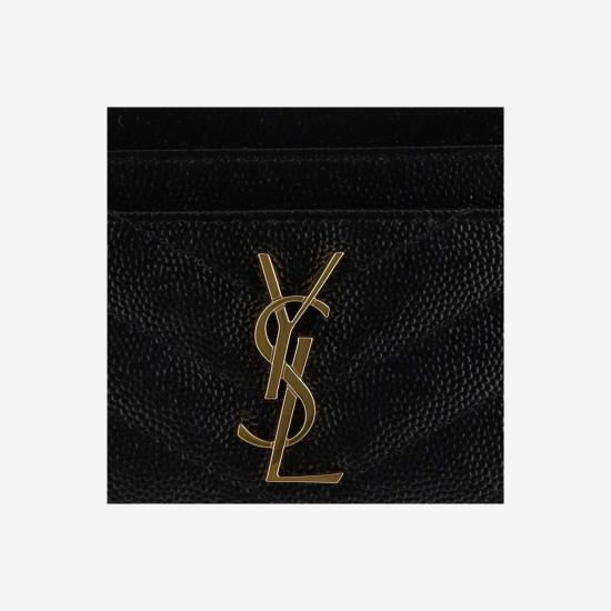 26SS 생로랑 카산드라 마틀라세 카드 케이스 423291 BLACK - SAINT LAURENT