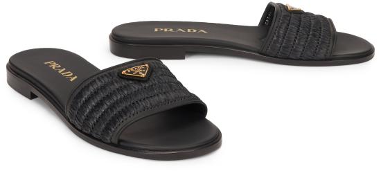 26SS 프라다 브라운 슬라이드 1XX758 F B010 BLACK - PRADA