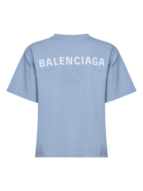 26SS 발렌시아가 백 미디엄 핏 티셔츠 850990TTVJ14773 BLUE - BALENCIAGA