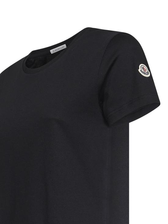 26SS 몽클레어 로고 패치 코튼 저지 티셔츠 L10938C73200V8058999 BLACK - MONCLER
