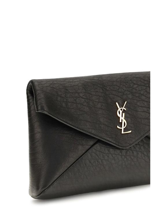 26FW 생로랑 카산드라 라지 엔벨로프 파우치 769307AACYT BLACK