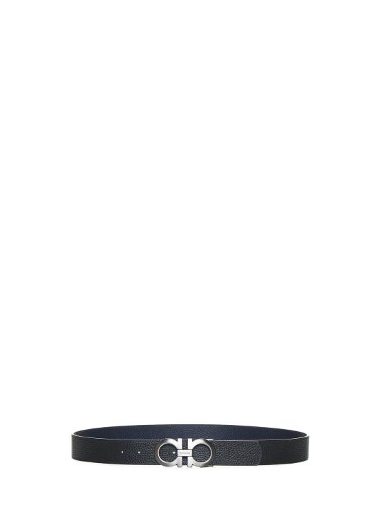 26FW 살바토레 페라가모 간치니 레더 벨트 675542DOUBLEADJUS776307 BLACK - SALVATORE FERRAGAMO