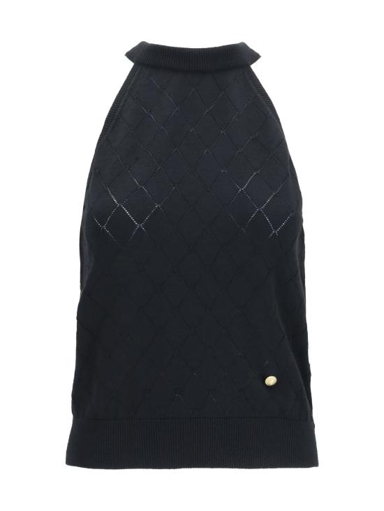 26FW 발망 민소매 티셔츠 HF1AE089KJ99 BLACK - BALMAIN
