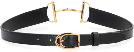  구찌 오버사이즈 홀스빗 벨트 847119 BLACK - GUCCI