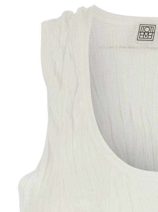 26SS 토템 민소매 티셔츠 262WRT0724YA0244 WHITE - TOTEME