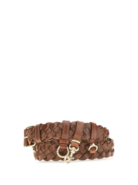 26FW 미우미우 메탈 버클 레더 벨트 5CC7212G7V BROWN - MIU MIU