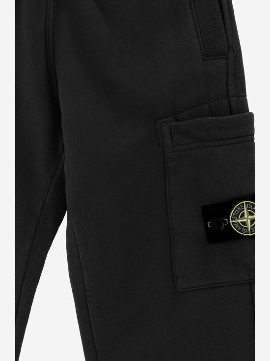 26FW 스톤 아일랜드 오가닉 코튼 플리스 루즈 핏 조거 팬츠 6200002 BLACK - STONE ISLAND