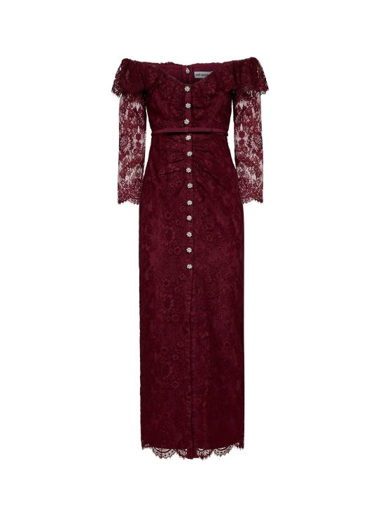 26SS 셀프 포트레이트 원피스 188X BURGUNDY