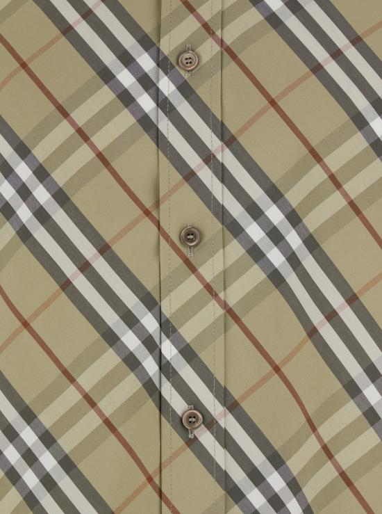 26SS 버버리 릴렉스드 핏 체크 코튼 셔츠 8120426 BEIGE - BURBERRY