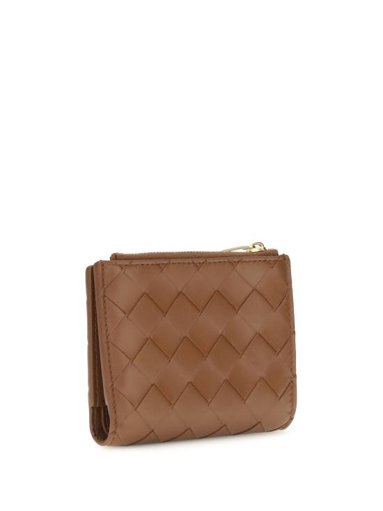 26FW 보테가베네타 인트레치아토 스몰 바이폴드 월렛 742330VCPP3 BROWN