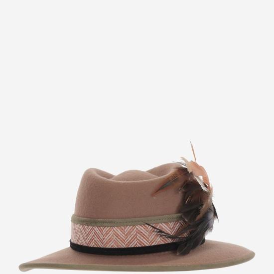  알렉시아 알바레즈 데 톨레도 모자 TERRACOTAFEDORA BEIGE - ALEXIA ALVAREZ DE TOLEDO