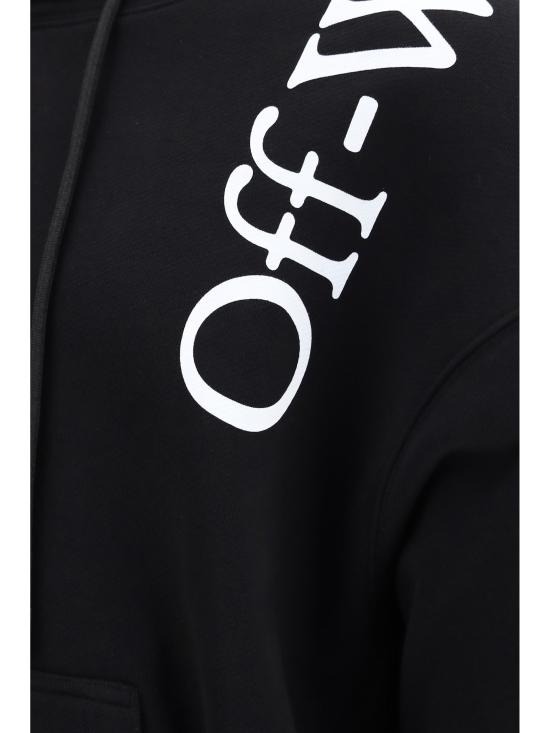 26FW 오프화이트 후드 티셔츠 OMBB085F26FLE00O00 BLACK - OFF WHITE