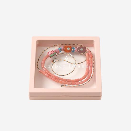 26SS 소르베 목걸이/팬던트 MIXEDGLASSBEAD PINK