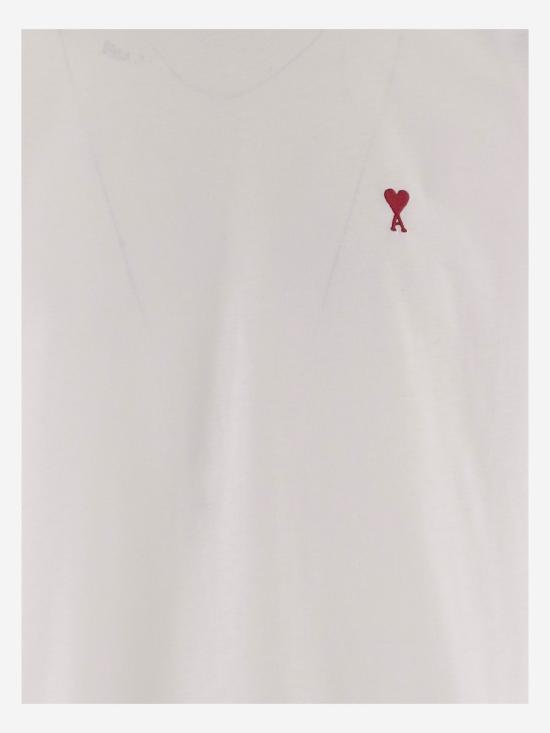 26FW 아미 스몰 하트 로고 티셔츠 BFUTS035724 WHITE - AMI