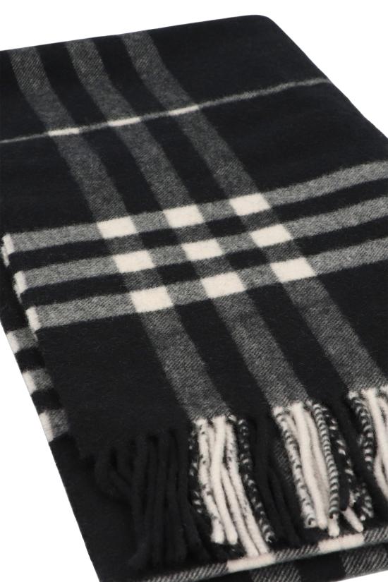  버버리 와이드 체크 캐시미어 스카프 8094739 BLACK - BURBERRY