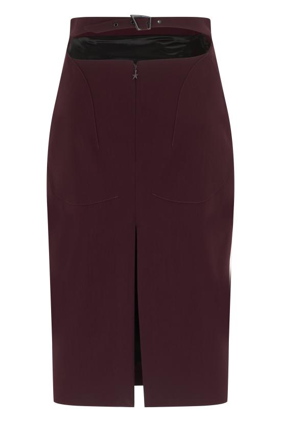 25FW 뮈글러 스커트 JU0542 BROWN - MUGLER