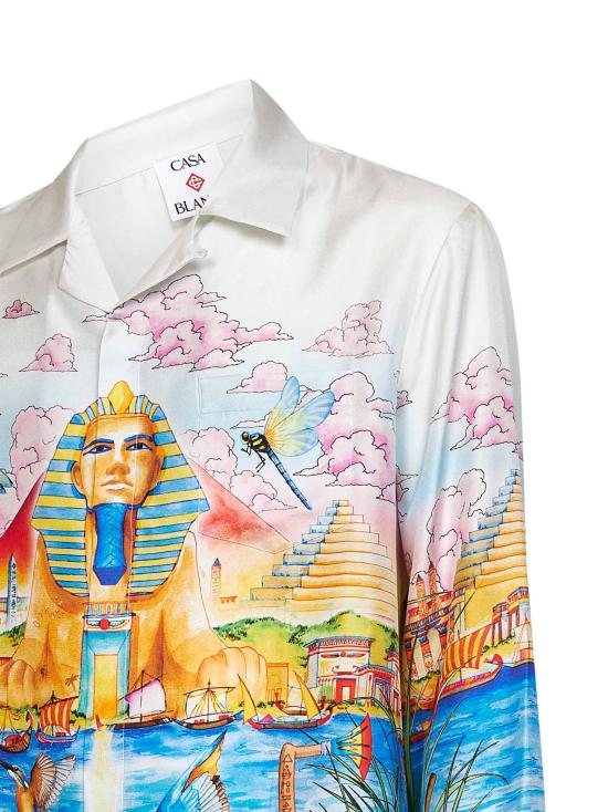 26FW 카사블랑카 셔츠 MPF26SH00602 EGYPTASITWAS WHITE - CASABLANCA