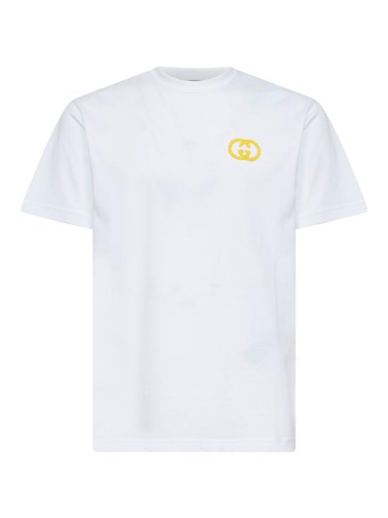 26SS 구찌 프린트 디테일 코튼 저지 티셔츠 837959XJHQ39066 WHITE