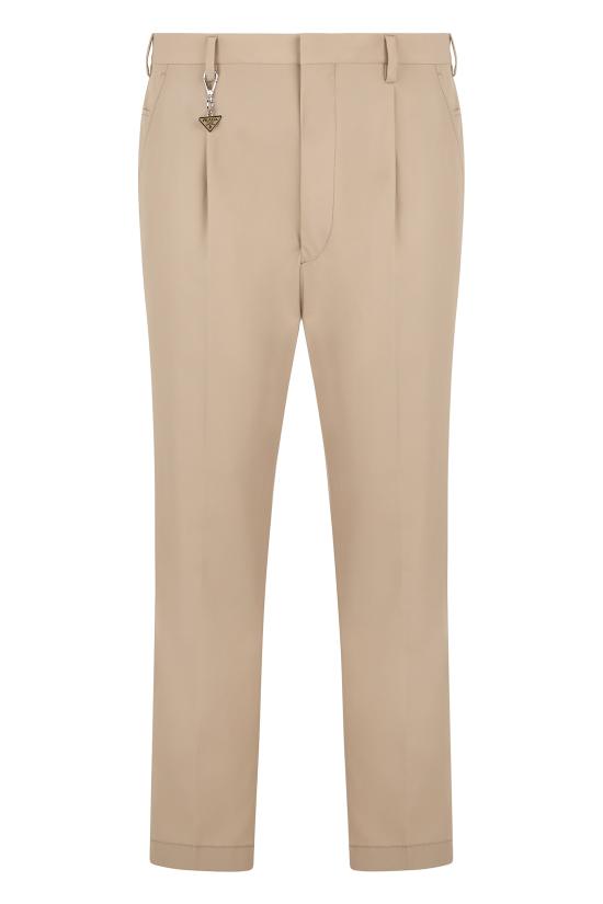 26SS 프라다 테일러드 코튼 팬츠 UP0419 S OOO BEIGE