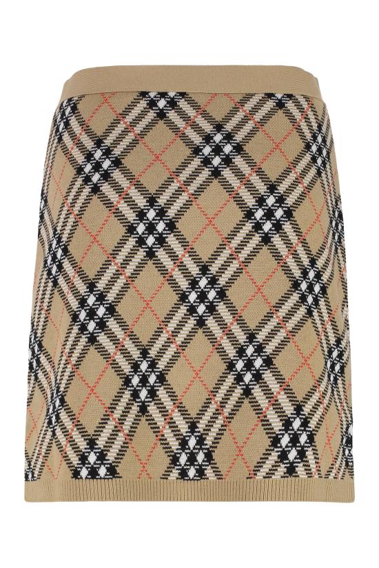 25FW 버버리 체크 울 스커트 8110604 BEIGE - BURBERRY