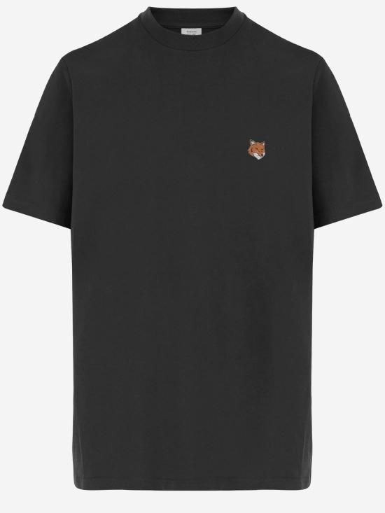 26FW 메종키츠네 폭스 헤드 레귤러 티셔츠 PM00107KJ7026 BLACK