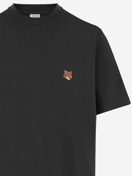 26FW 메종키츠네 폭스 헤드 레귤러 티셔츠 PM00107KJ7026 BLACK - MAISON KITSUNE
