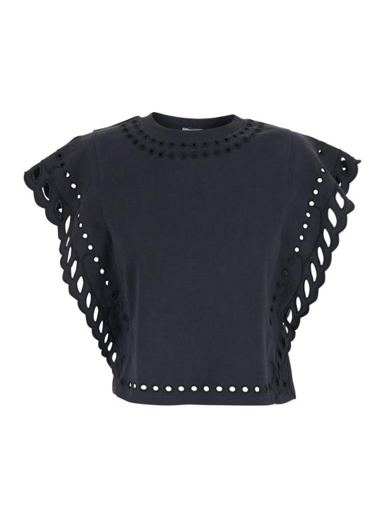 26SS 이자벨마랑에뚜왈 폴로 티셔츠 TS0298FA BLACK