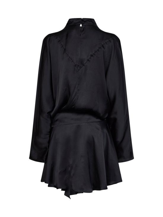 26FW 이자벨마랑 넬린 드레이프 사틴 드레스 RO1094FAD3J13I01BK BLACK - ISABEL MARANT
