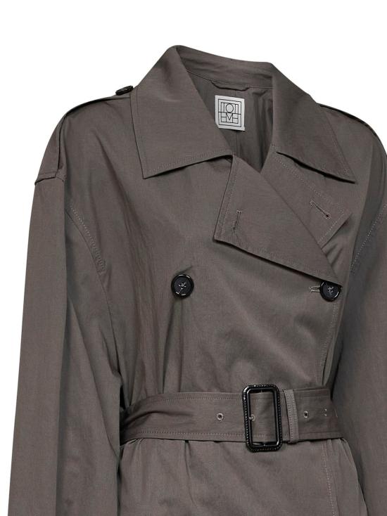 26FW 토템 크리스프 서머 트렌치 코트 252WRO0197FB0410 079 GRAY - TOTEME