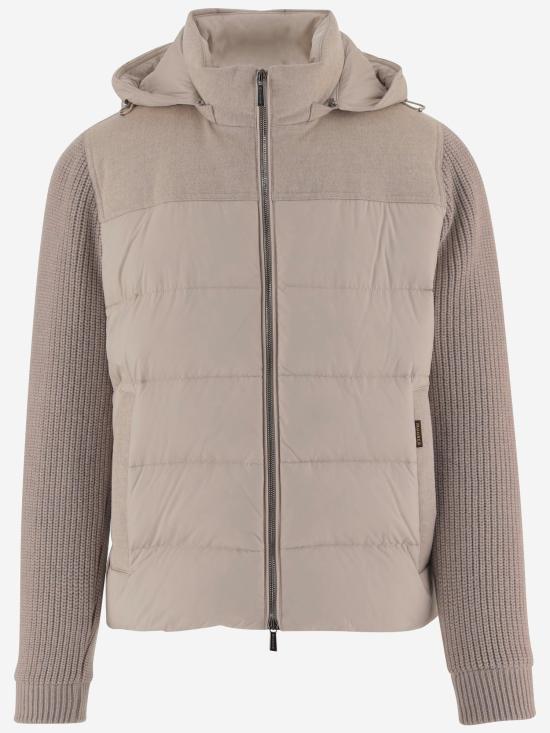 26FW 무레르 알로리 LSM 다운 패디드 니트 자켓 ALLORILSM BEIGE