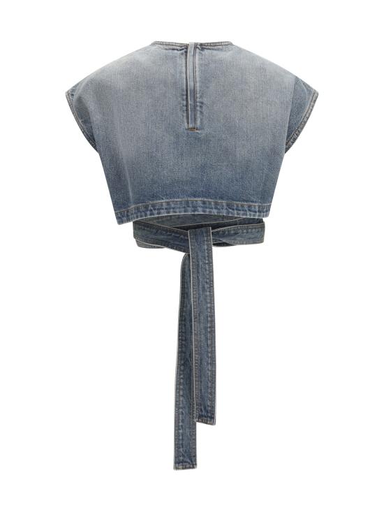26SS 알라이아 민소매 티셔츠 AA9H1482D026C BLUE