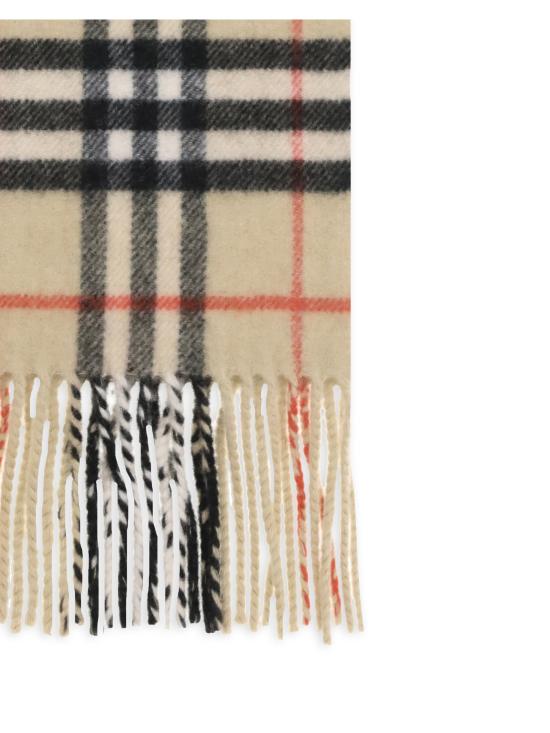 26FW 버버리 슬림 체크 캐시미어 스카프 8113377 BEIGE - BURBERRY