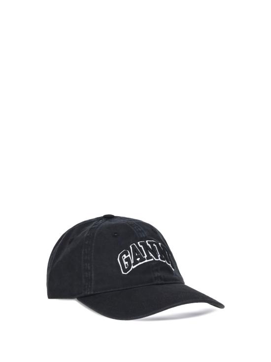  가니 로고 캔버스 볼캡 A6900 BLACK - GANNI
