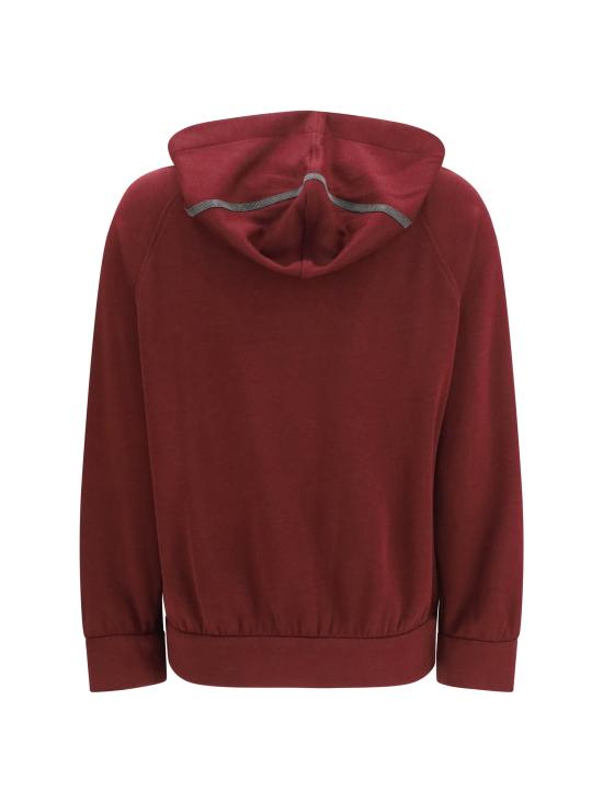 26FW 브루넬로 쿠치넬리 모닐리 체인 후드 집업 MP828SM606 RED