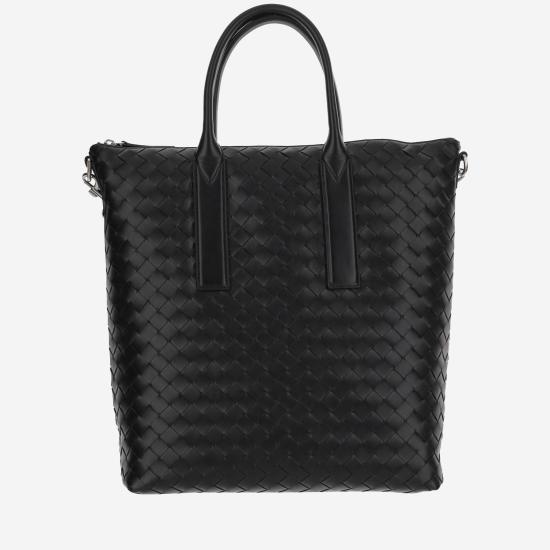  보테가베네타 인트레치아토 지퍼 노스 사우스 토트백 815783 BLACK - BOTTEGA VENETA