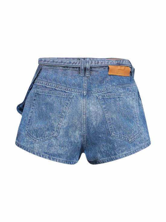 26SS 디젤 드-드렉사-Fsi1 쇼츠 인 새틴 데님 A2377009P2301 BLUE - DIESEL