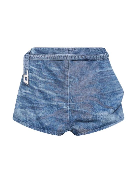 26SS 디젤 드-드렉사-Fsi1 쇼츠 인 새틴 데님 A2377009P2301 BLUE