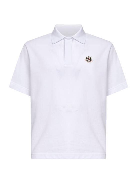 26SS 몽클레어 로고 코튼 피케 폴로 셔츠 L10918A0002489A1600A WHITE