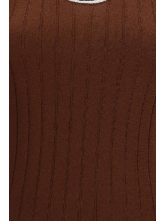 26SS 브루넬로 쿠치넬리 민소매 티셔츠 M14817210 BROWN