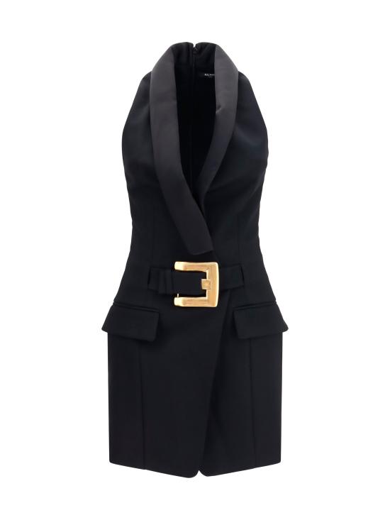 26FW 발망 원피스 HF1R5184ME54 BLACK - BALMAIN