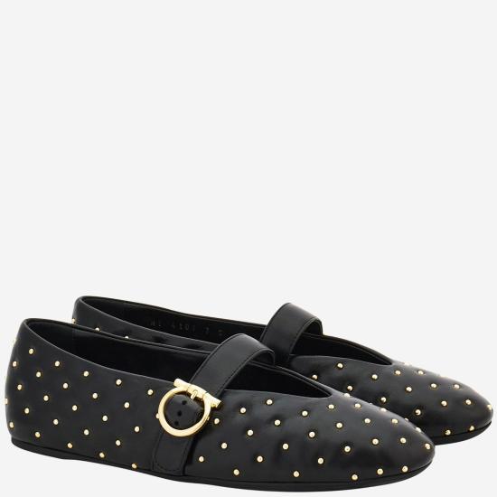 26FW 살바토레 페라가모 플랫 슈즈 01L931 BLACK - SALVATORE FERRAGAMO
