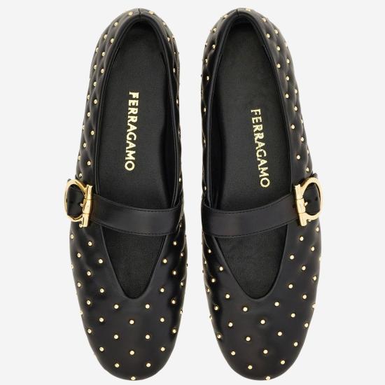 26FW 살바토레 페라가모 플랫 슈즈 01L931 BLACK - SALVATORE FERRAGAMO
