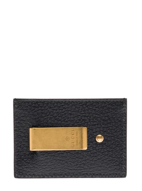 26SS 구찌 GG 마몽 레더 머니 클립 436022 BLACK - GUCCI