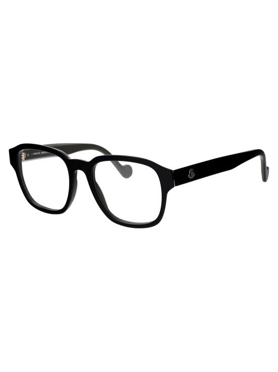  몽클레어 로고 템플 메탈 프레임 안경 ML5156 BLACK - MONCLER