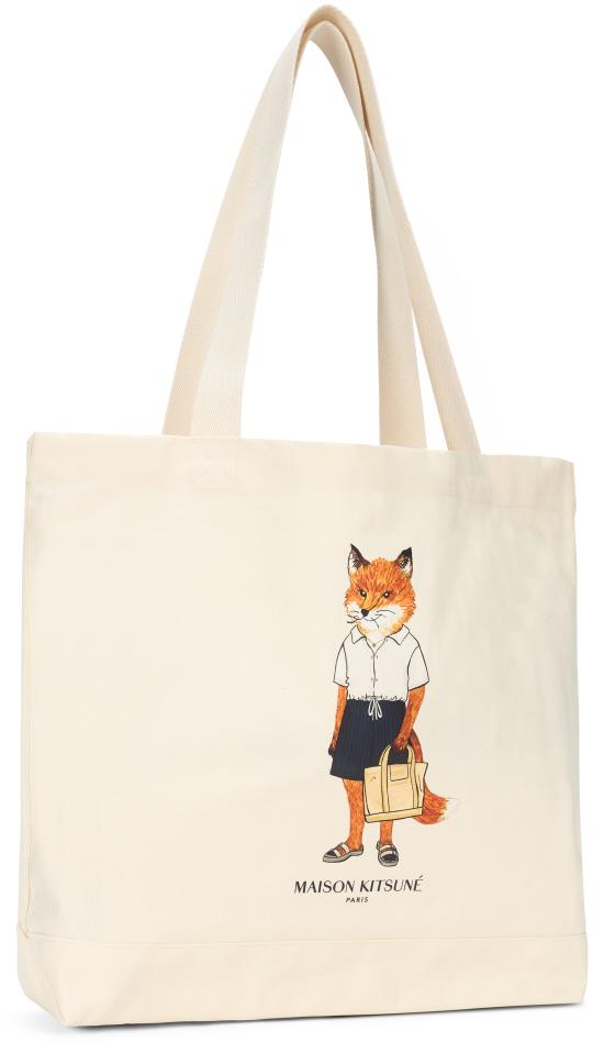 26SS 메종키츠네 토트백 QU05108WW9042 BEIGE - MAISON KITSUNE