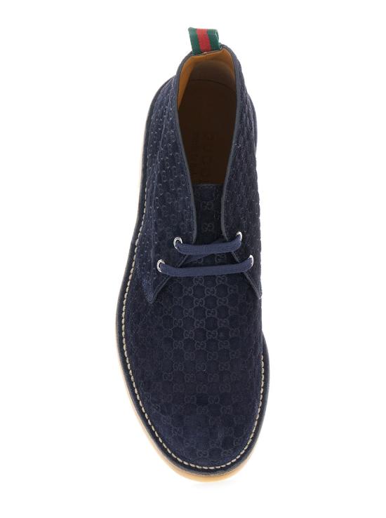 25FW 구찌 웹 앵클 부츠 831283 BLUE - GUCCI