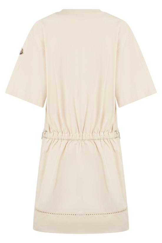 26SS 몽클레어 코튼 블렌드 미니 티셔츠 드레스 L10938I00003 BEIGE - MONCLER